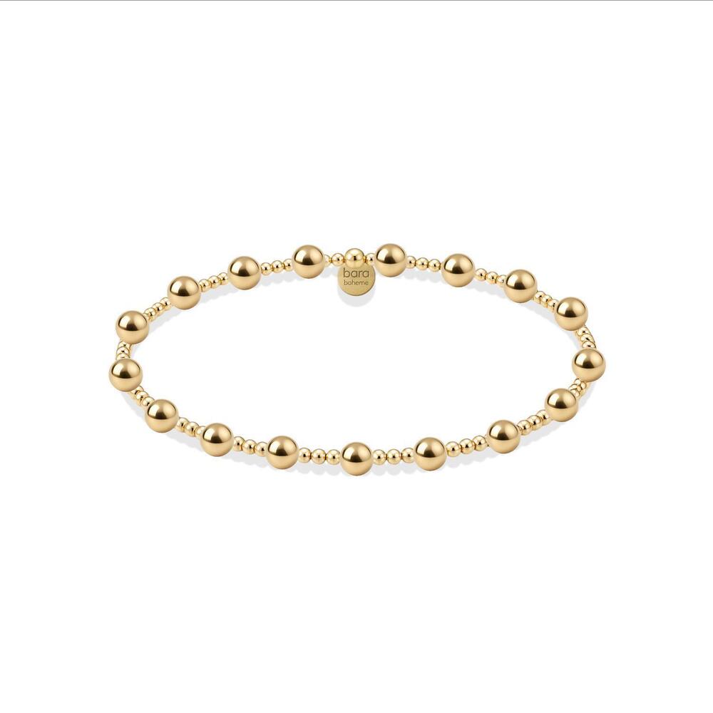 NEW BARA BOHEME women's angelina beaded bracelet in gold